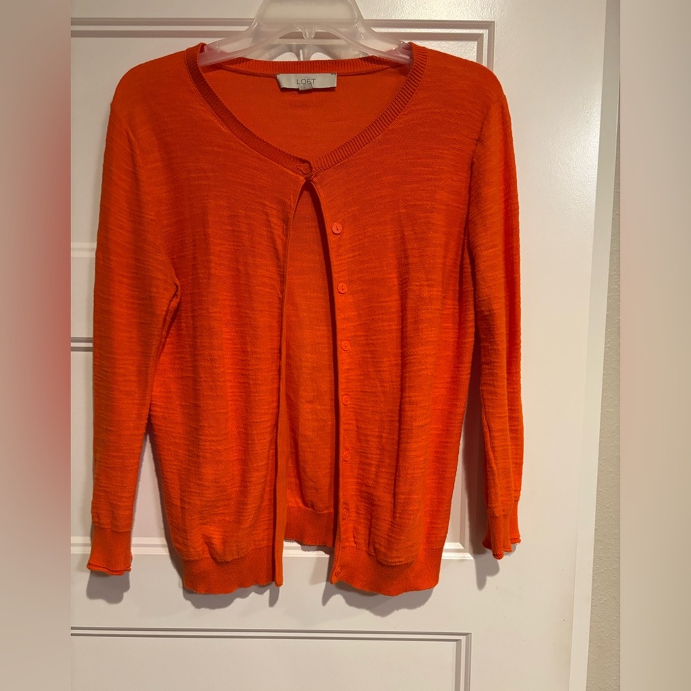 LOFT Bright Orange Sweater